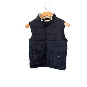 Gymboree Kids Navy Quilted Vest with Pockets Large (10-12)